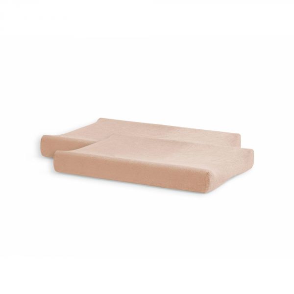 Lot de 2 housses matelas à langer 50x70 cm Éponge Pale Pink