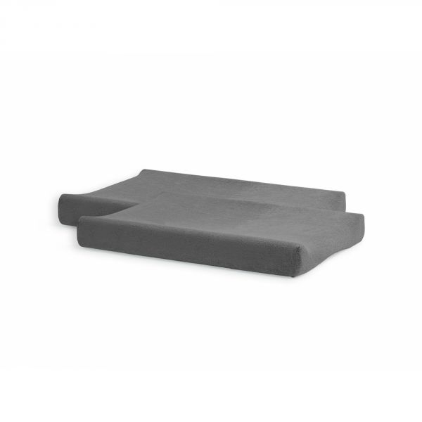 Lot de 2 housses matelas à langer 50x70 cm Éponge Storm Grey