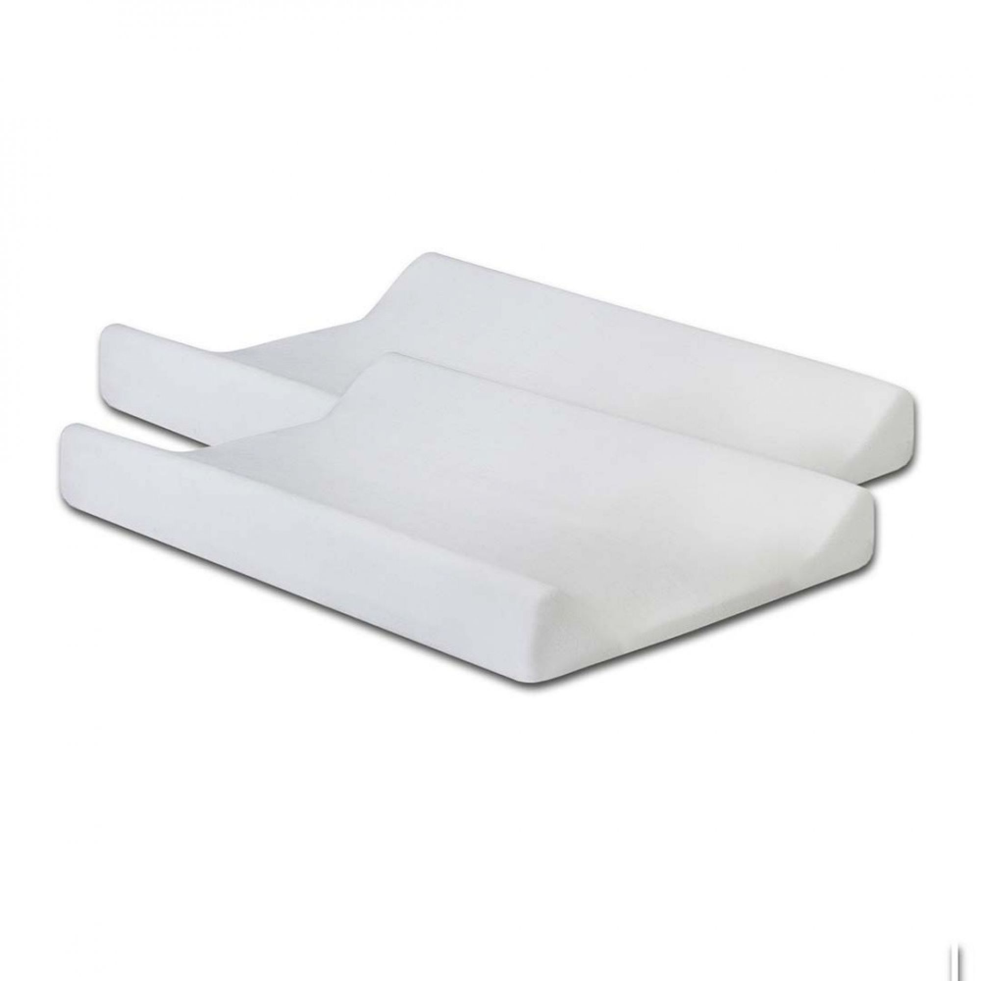 Lot de 2 housses matelas à langer 50x70 cm Éponge White - Made in Bébé