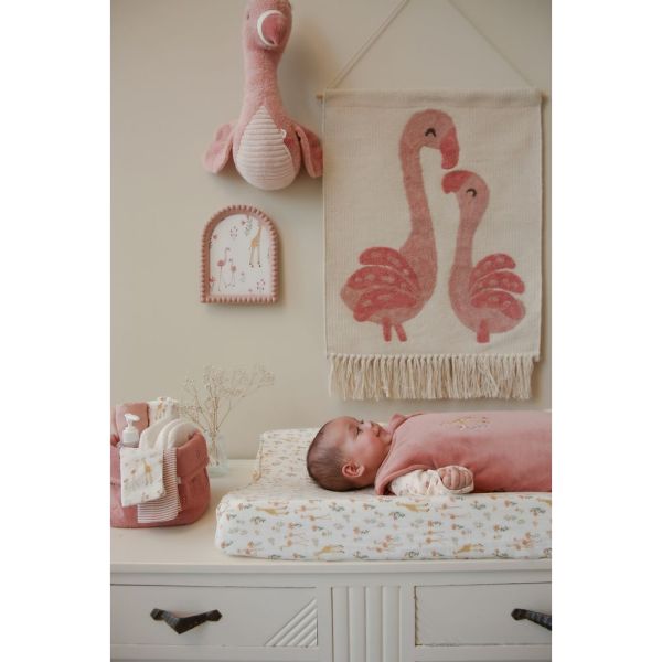 Housse pour matelas à langer en gaze de coton - Blooming Safari - 50 x 70 cm