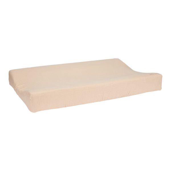 Housse pour matelas à langer en gaze de coton - Pure Beige - 50 x 70 cm