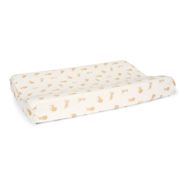 Housse pour matelas à langer en gaze de coton - Safari Leo - 50 x 70 cm