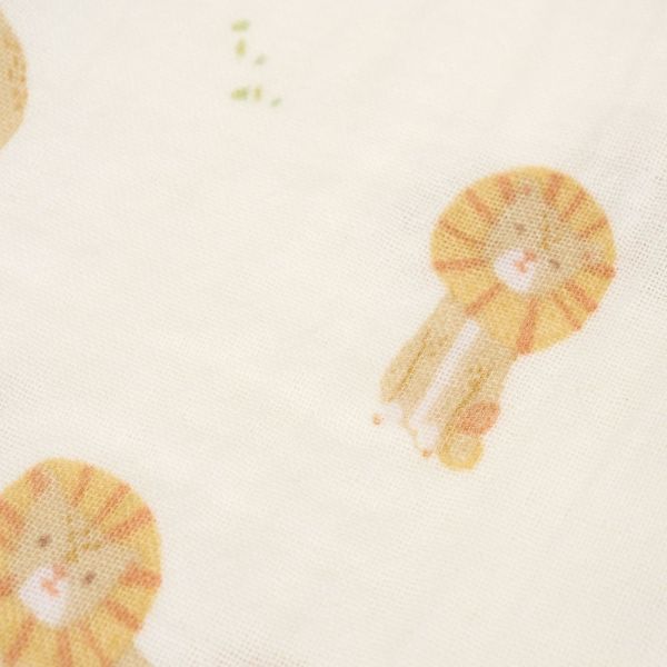 Housse pour matelas à langer en gaze de coton - Safari Leo - 50 x 70 cm