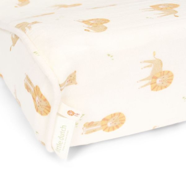 Housse pour matelas à langer en gaze de coton - Safari Leo - 50 x 70 cm