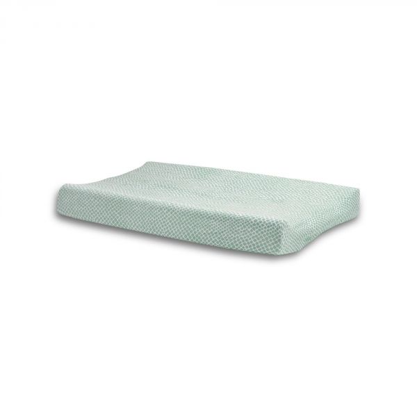 Housse matelas à langer 50x70 cm Jersey Snake Ash Green