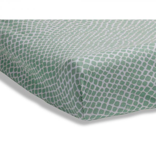 Housse matelas à langer 50x70 cm Jersey Snake Ash Green
