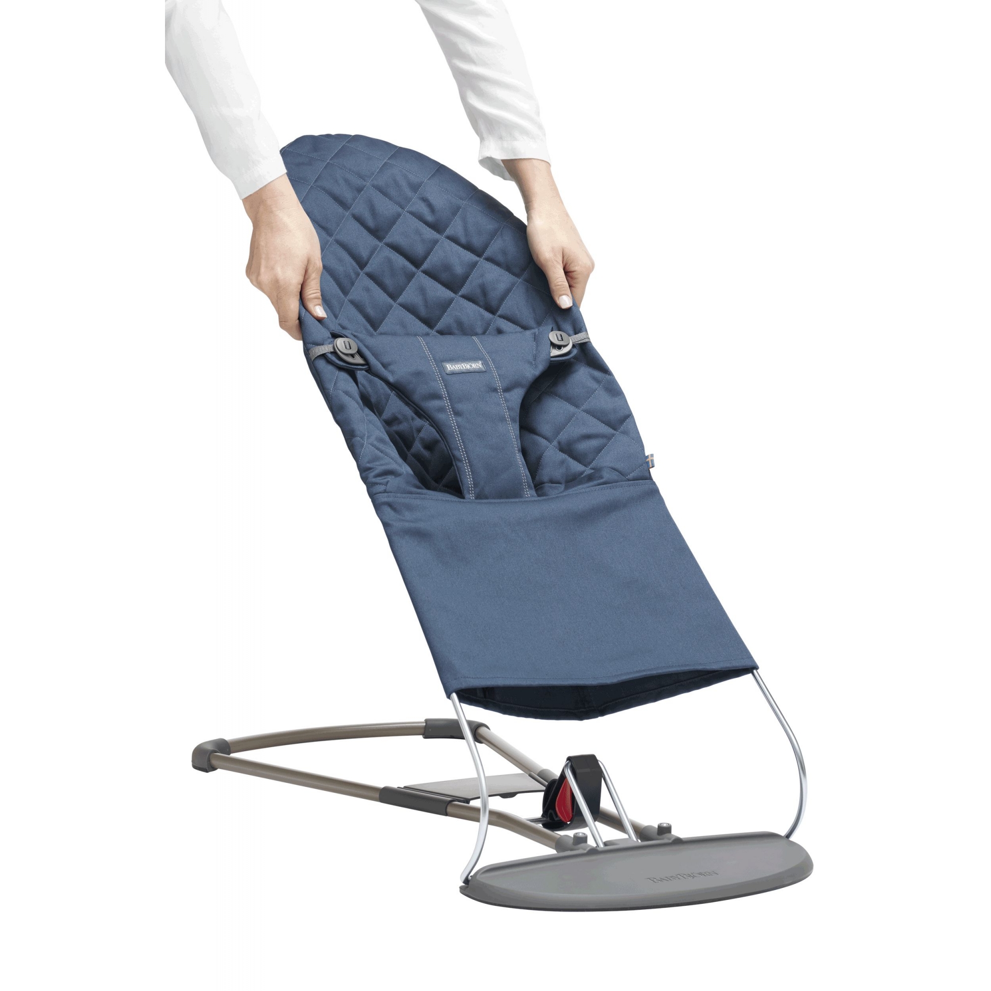 Babybjorn Housse De Transat Bliss Coton Matelasse Bleu Nuit Made In Bebe