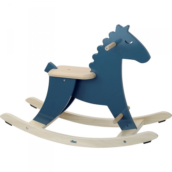 Cheval à bascule en bois Hudada bleu paon (vente en pack uniquement)