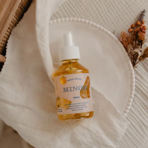 Huile sèche corps, cheveux et massage