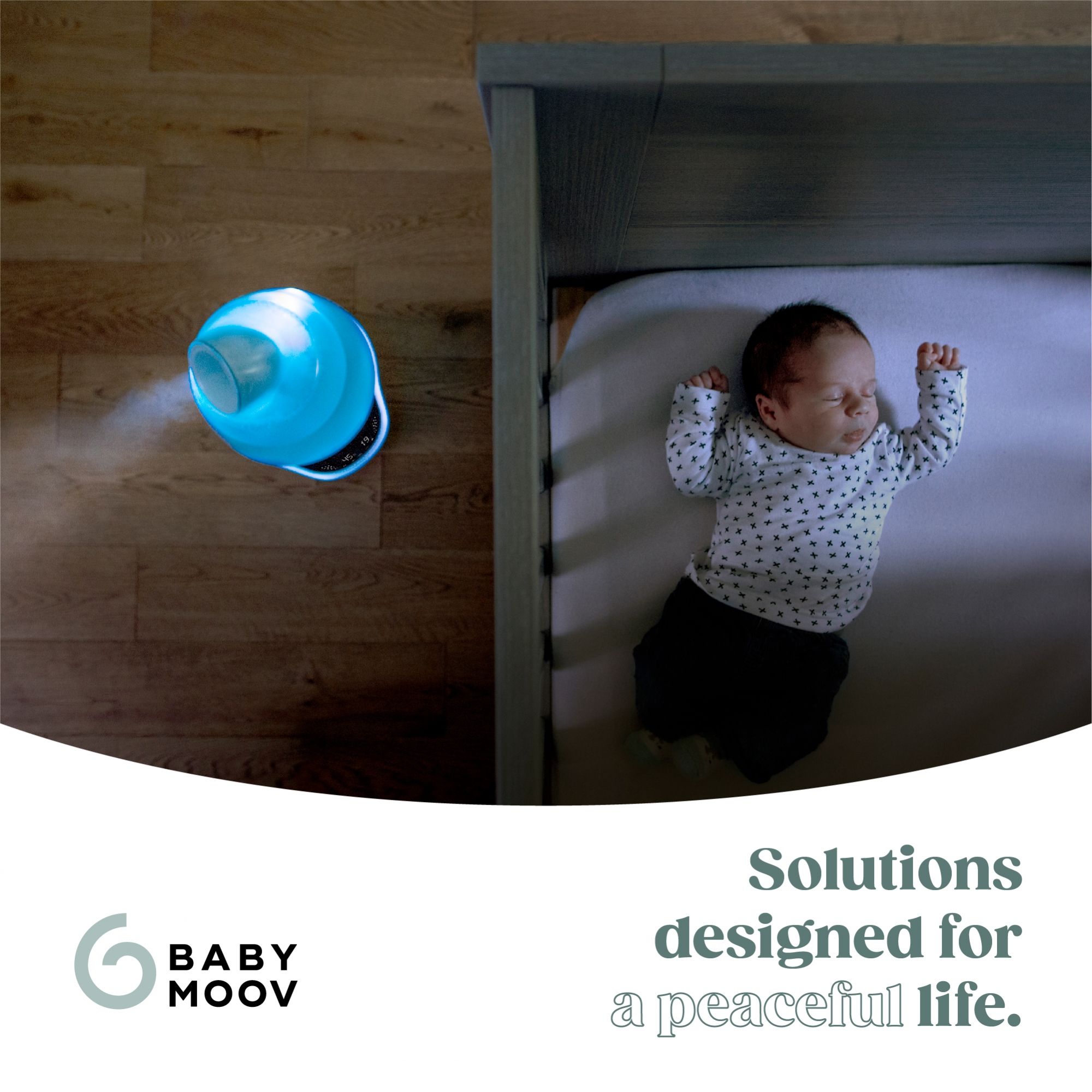 Humidificateur d'air chambre bébé hygro bleu Babymoov