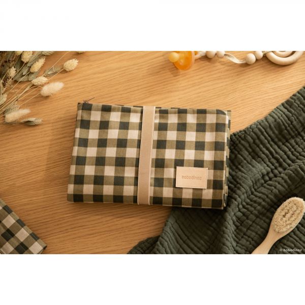 Tapis à langer nomade Hyde Park Green Checks