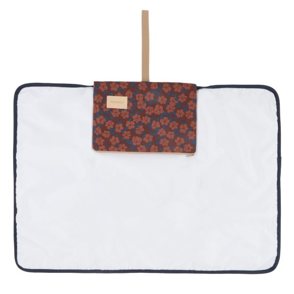 Tapis à langer nomade Hyde Park Maroon Poppies