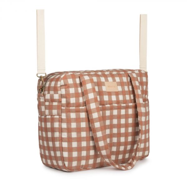 Sac à langer imperméable Terracotta Checks