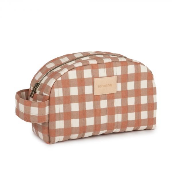 Trousse de toilette imperméable Hyde Park Terracotta Checks