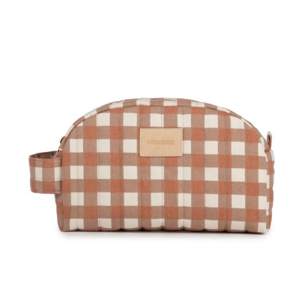 Trousse de toilette imperméable Hyde Park Terracotta Checks