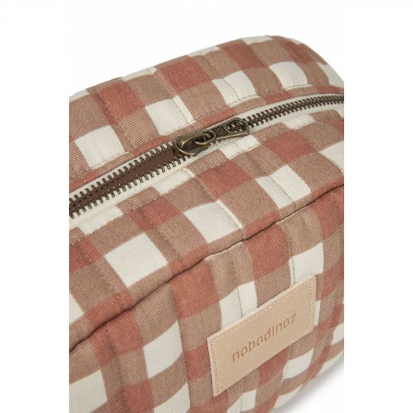 Trousse de toilette imperméable Hyde Park Terracotta Checks