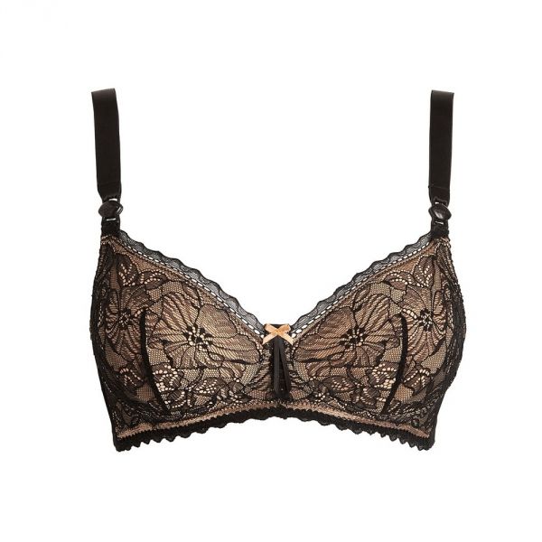 Soutien-gorge de grossesse et d'allaitement Iris noir taille 100