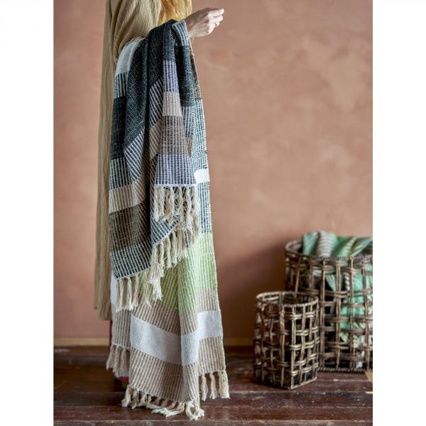 Plaid en coton recyclé 160x130 cm Isnel Marron