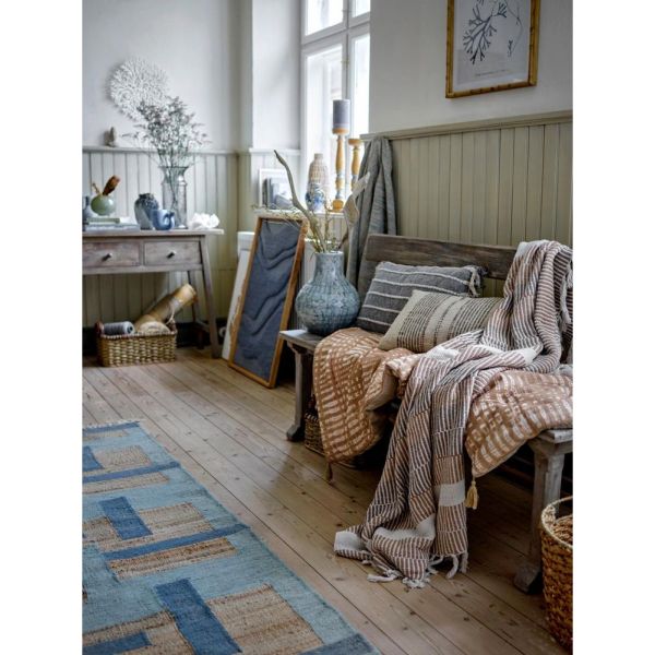 Plaid en coton recyclé Isnel Nature 160x130 cm