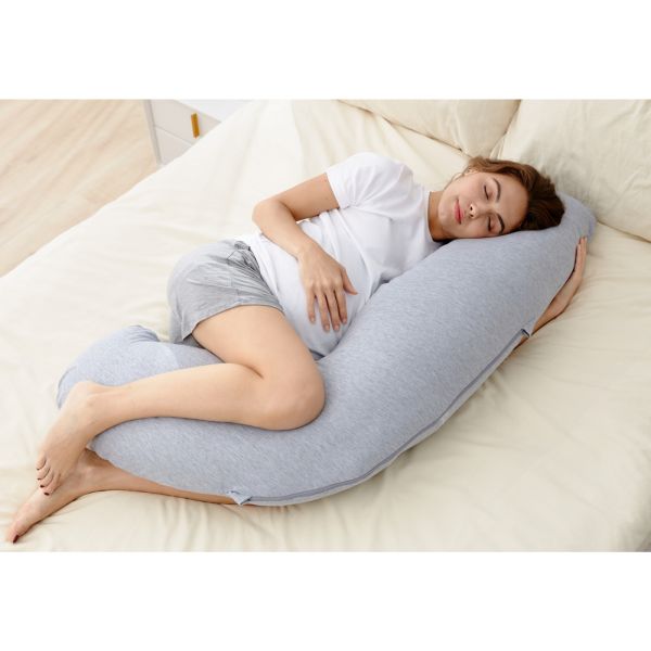 Coussin de grossesse et d'allaitement en forme de J