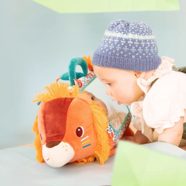 Peluche miroir triangle d'activés Jack le lion