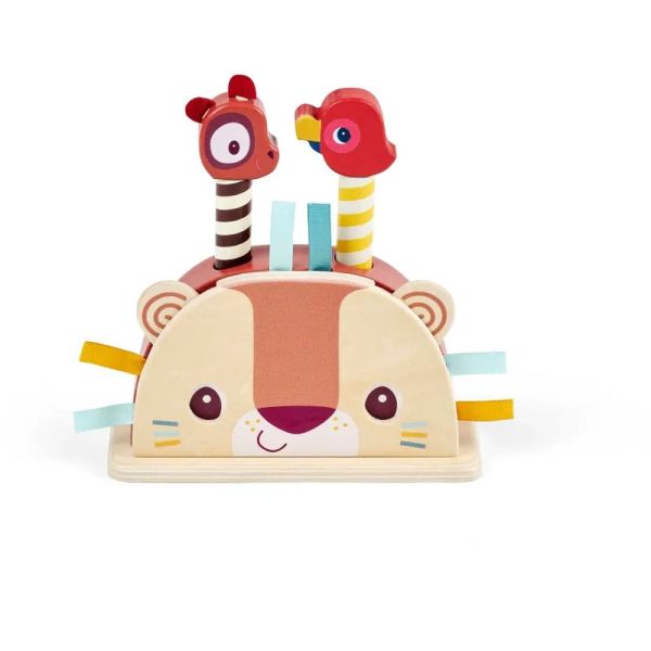 Jouet Pop Up en bois Jack le lion