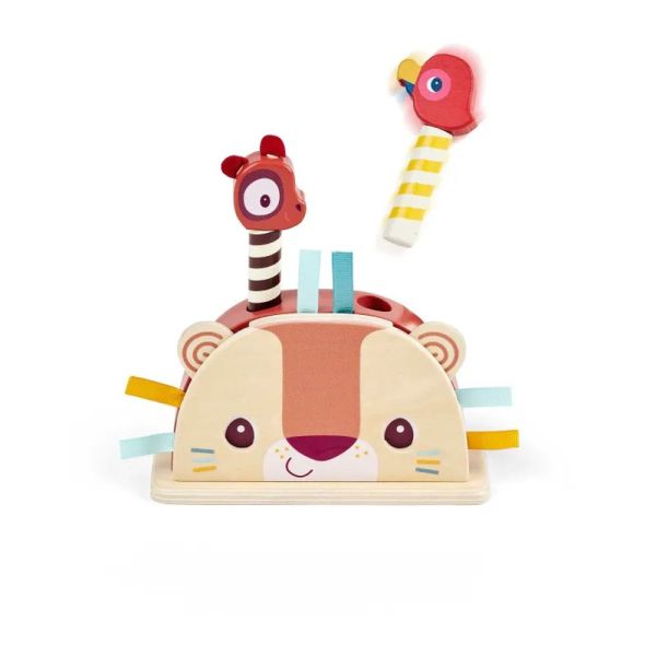 Jouet Pop Up en bois Jack le lion