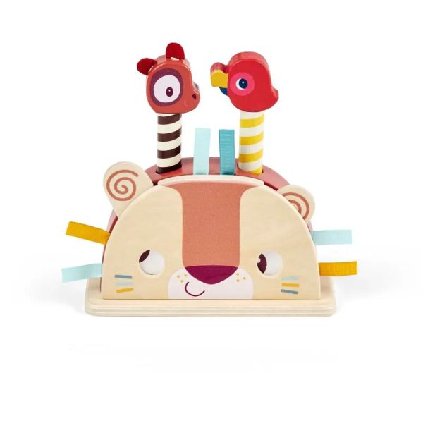 Jouet Pop Up en bois Jack le lion