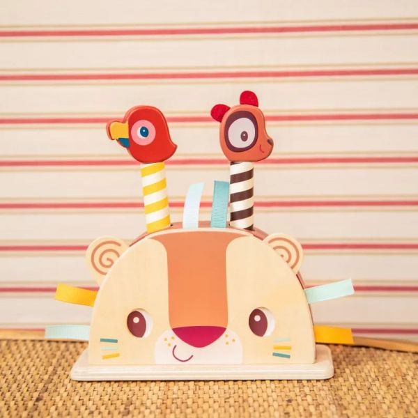 Jouet Pop Up en bois Jack le lion