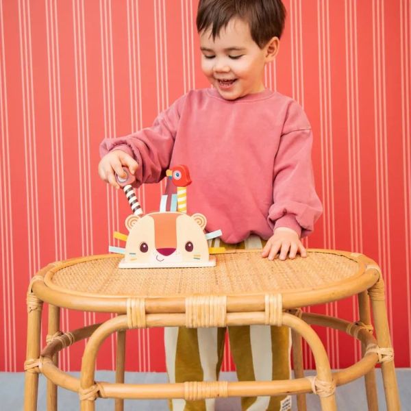 Jouet Pop Up en bois Jack le lion