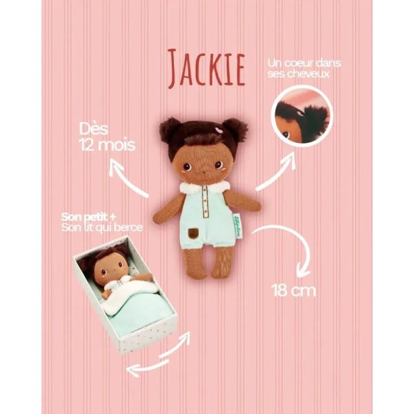 Petite poupée en tissu 18cm Jackie