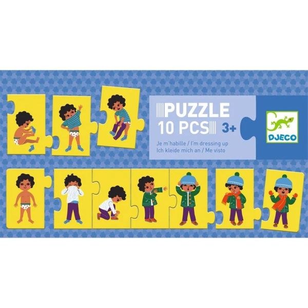 Puzzle frise pour enfant Je m'habille