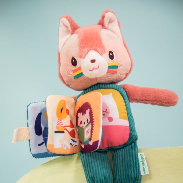 Peluche phosphorescente avec livre en tissu Jeanne