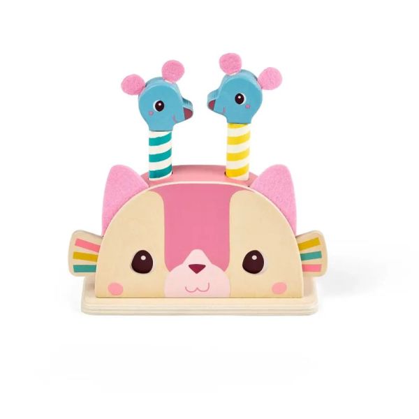 Jouet Pop Up en bois Jeanne le chat
