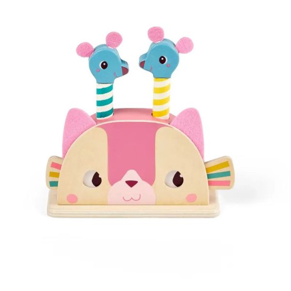 Jouet Pop Up en bois Jeanne le chat