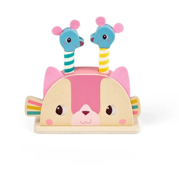 Jouet Pop Up en bois Jeanne le chat