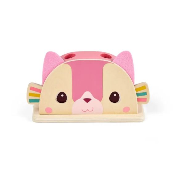 Jouet Pop Up en bois Jeanne le chat