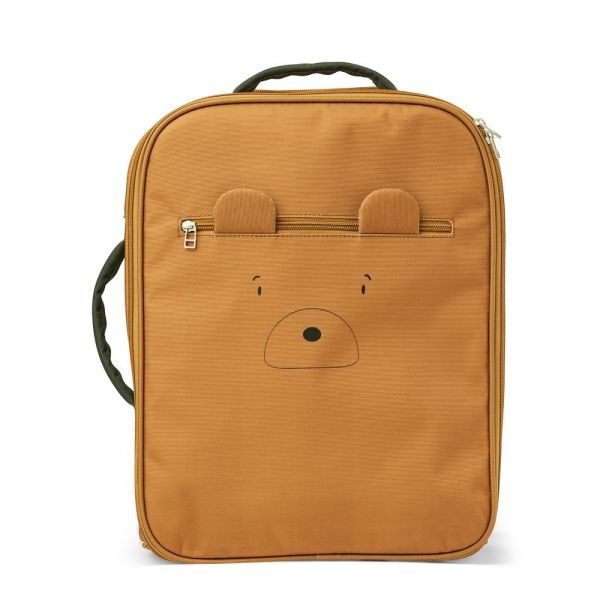 Valise enfant Jérémy Mr bear golden caramel