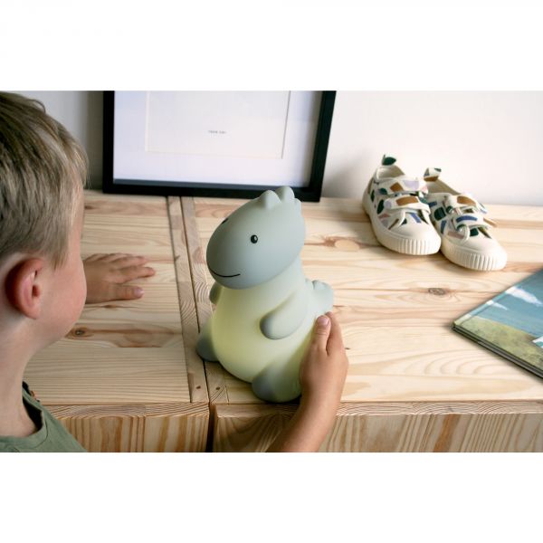 Veilleuse Dino Jéroom rechargeable Sauge