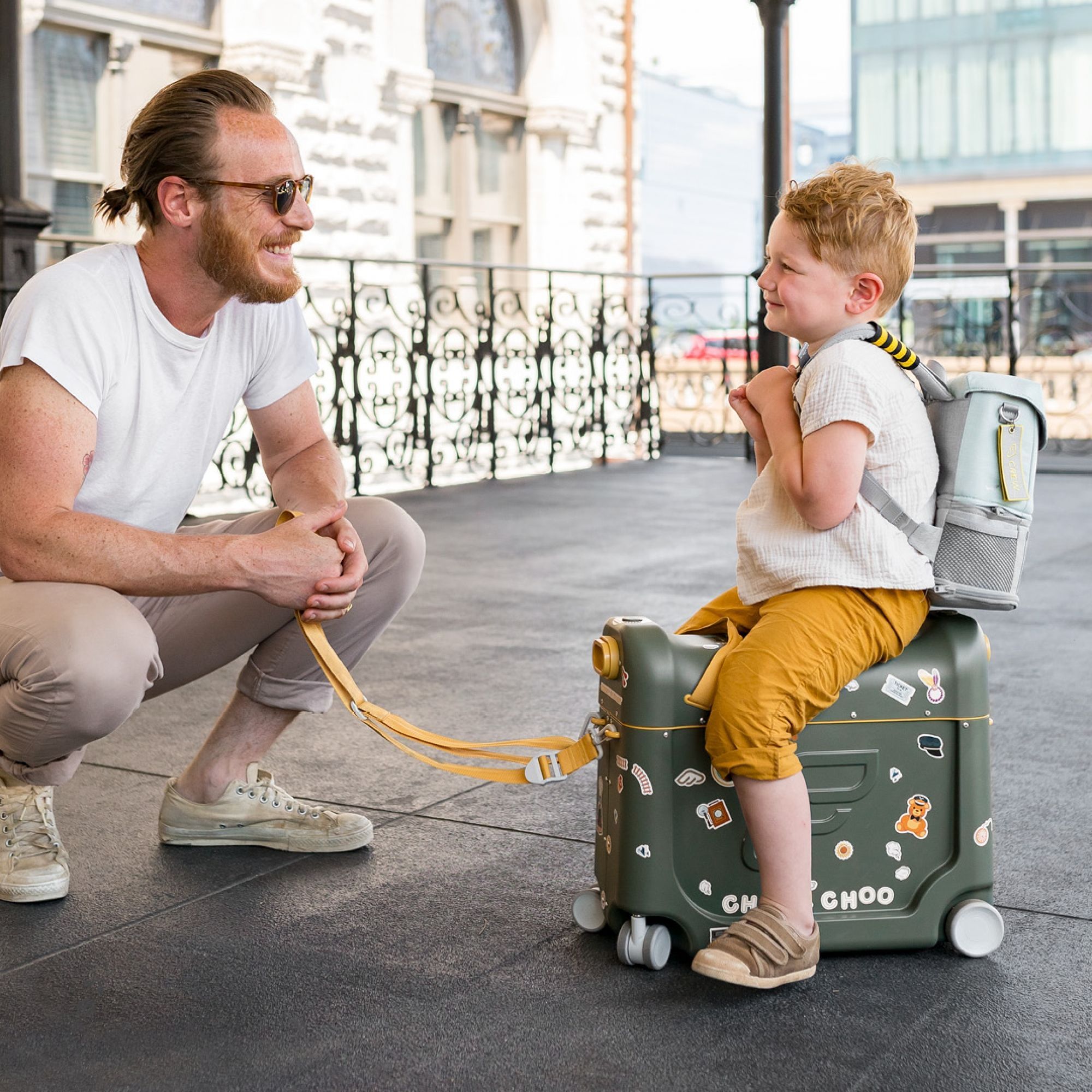 Pack JetKids sac à dos + valise BedBox 2.0 Green Aurora - Made in Bébé