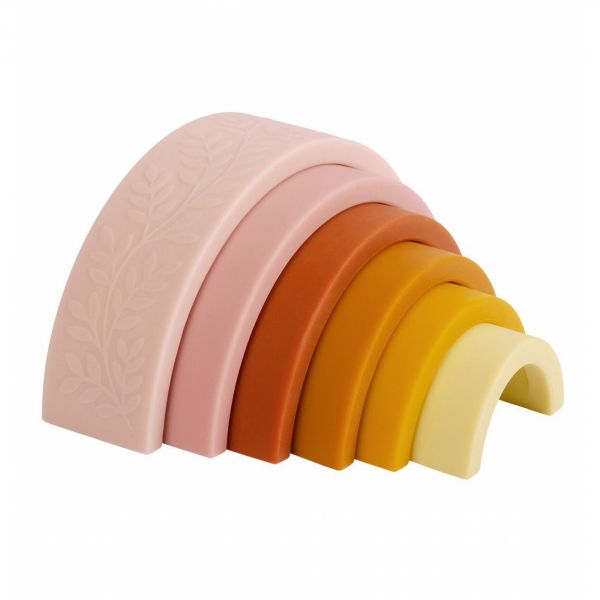 Jouet à empiler Arc en ciel rose