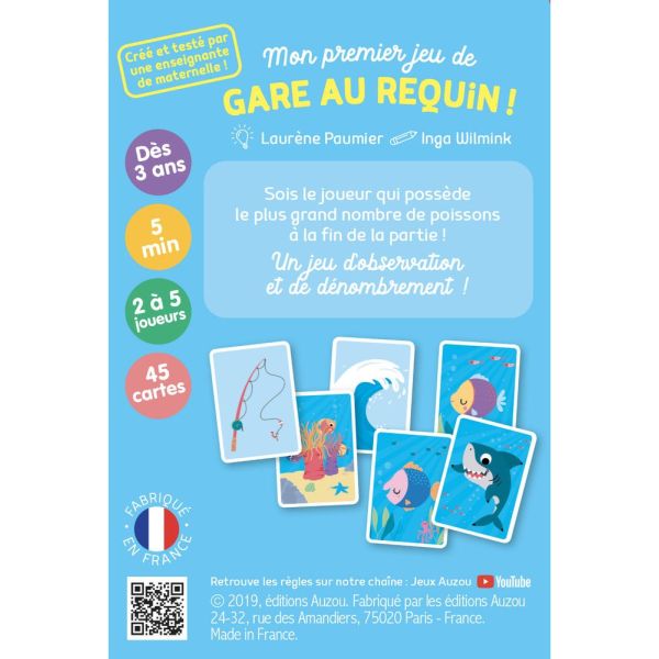 Jeu de cartes Mon premier jeu de gare au requin