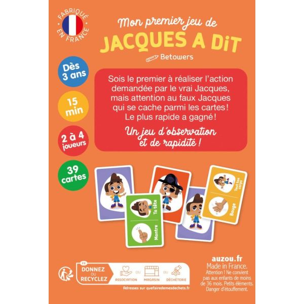 Jeu de cartes - Jacques a dit