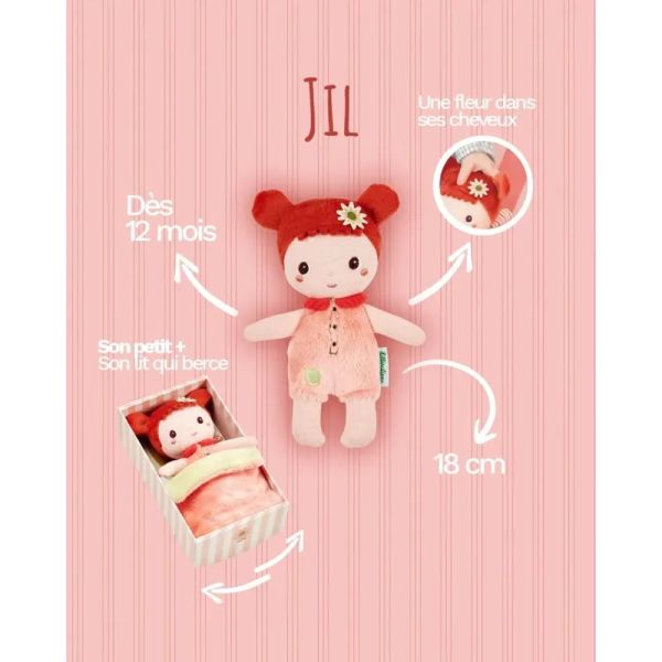 Petite poupée en tissu 18cm Jil