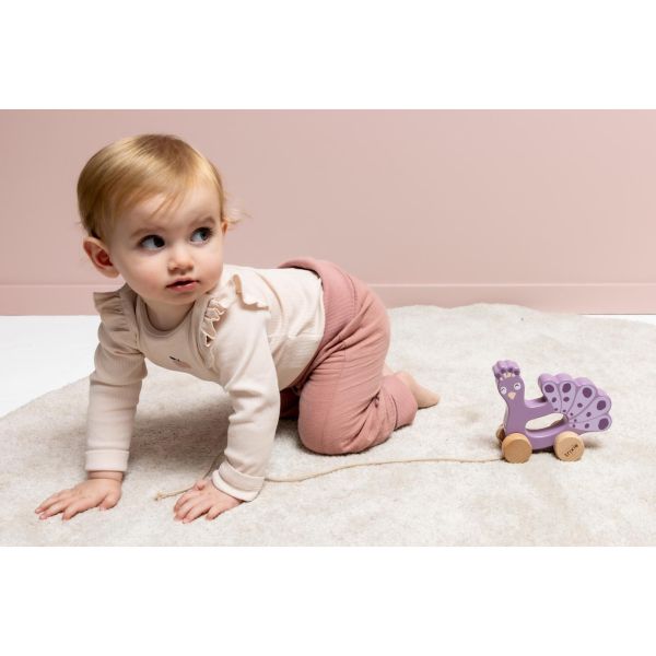 Jouet à tirer en bois Mrs. Peacock