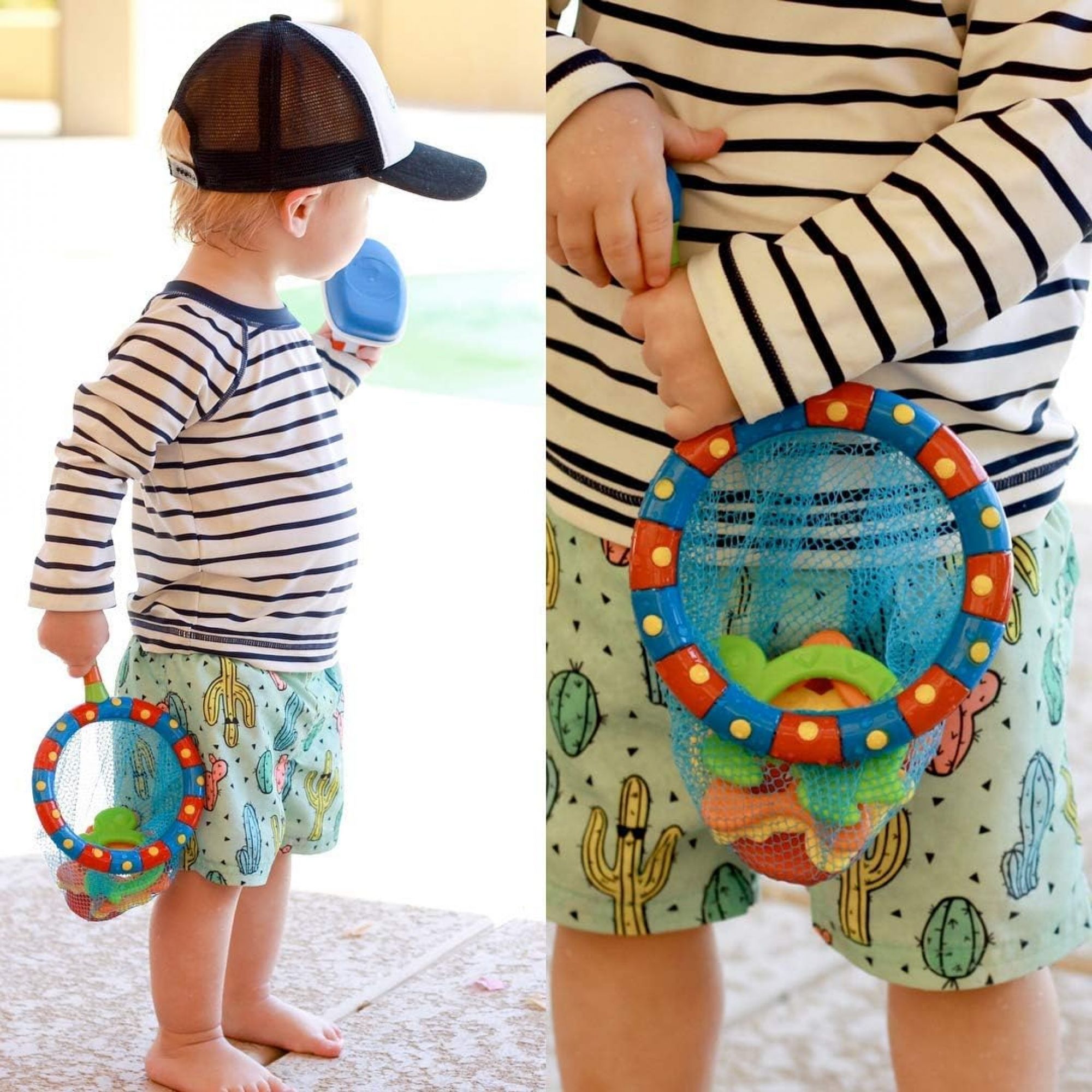 Jouet de bain, petit panier + 4 anneaux - Made in Bébé