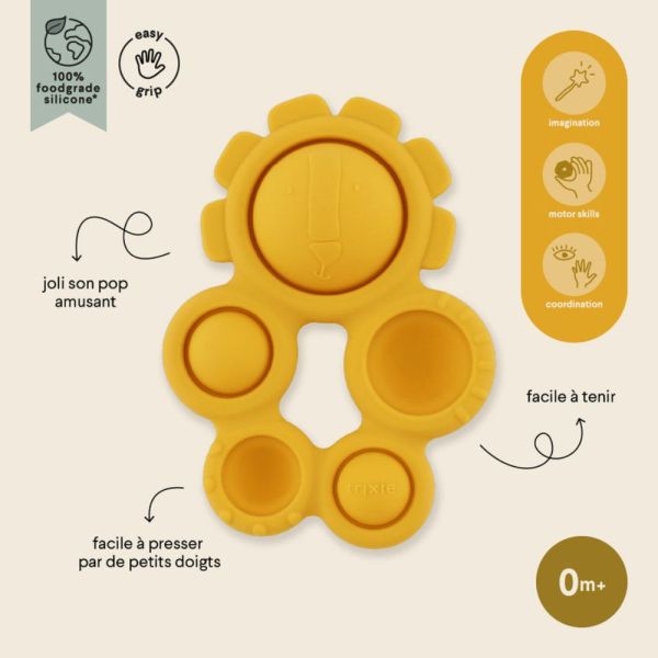 Jouet d'activité pop-it en silicone Mr. Lion