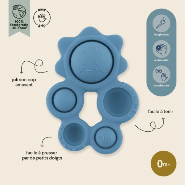 Jouet d'activité pop-it en silicone Mr. Triceratops