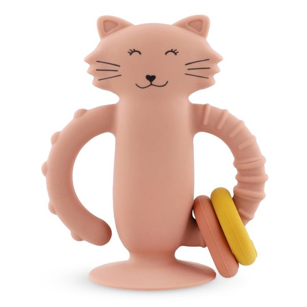 Jouet sensoriel en silicone avec ventouse Mrs. Cat