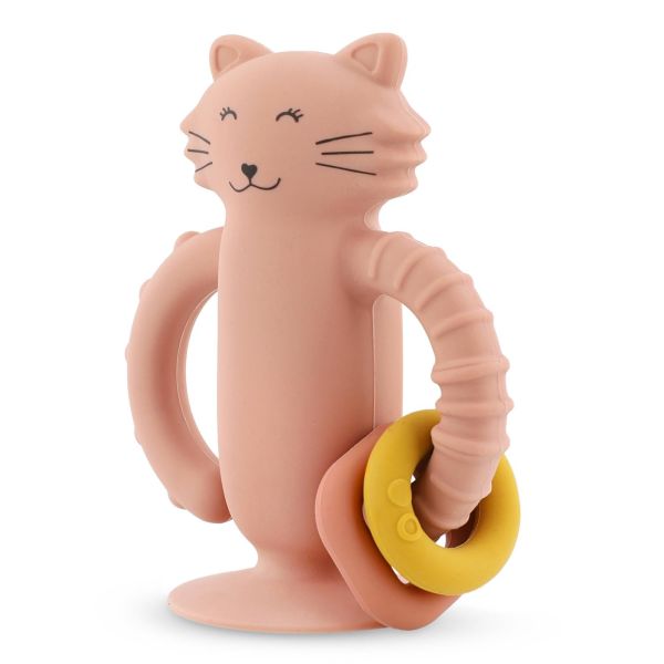 Jouet sensoriel en silicone avec ventouse Mrs. Cat